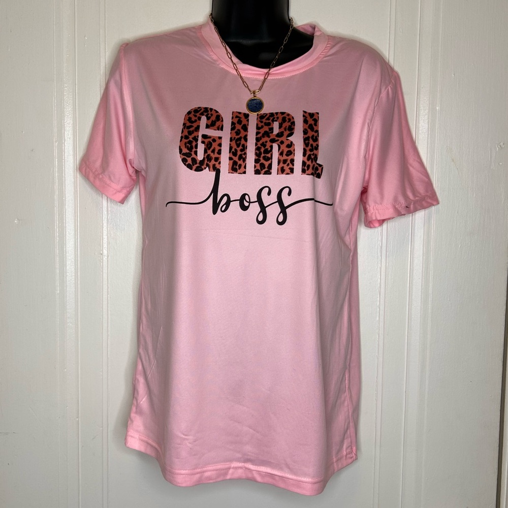 🆕 Bella Canvas Pink 'Girl Boss' Short Sleeve Tee
